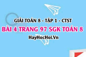 Giải bài 4 trang 97 Toán 8 Tập 1 SGK Chân trời sáng tạo